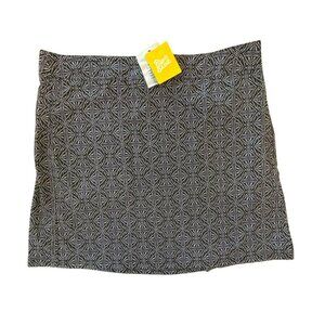 RipSkirt Hawaii Black Pearl Batik Wrap Skirt XL NWT Swim Cover Up Pockets 19"